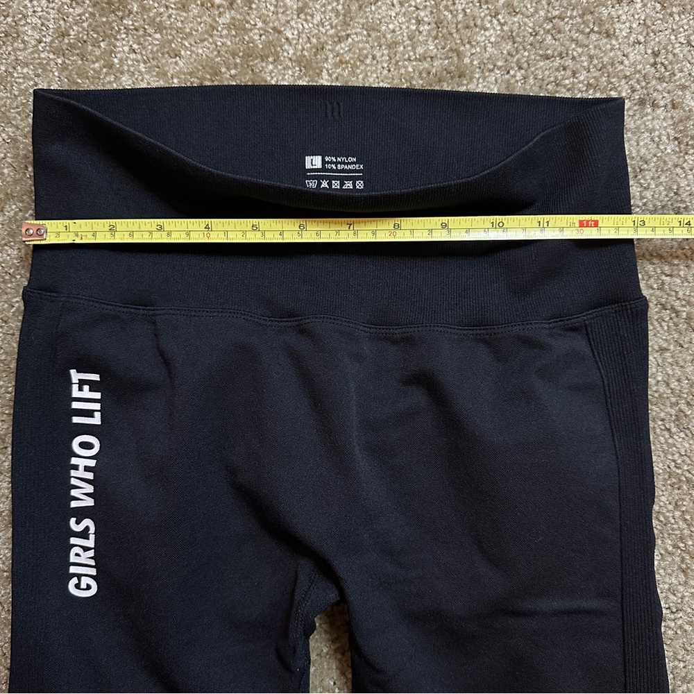 High-Waist Black Workout Leggings - Picture 7 of 8